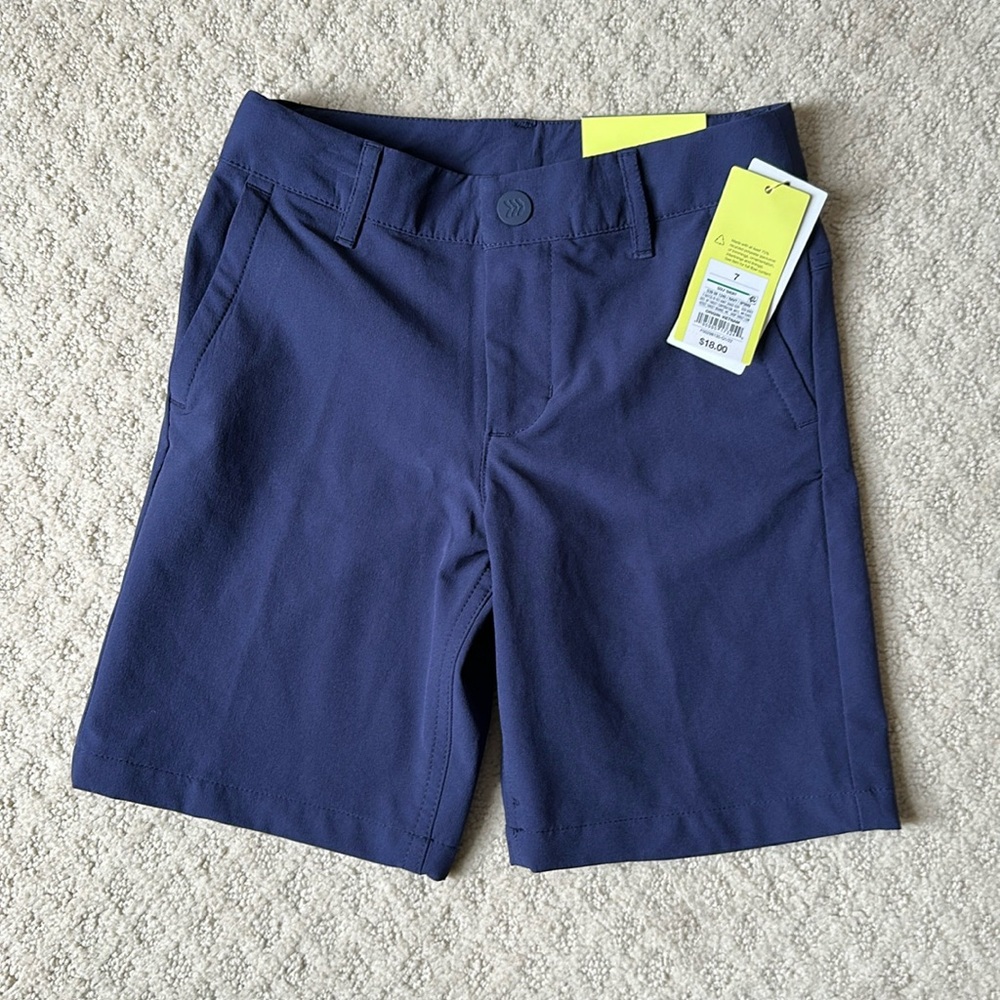 All In motion Boys Performance Shorts Navy NWT Adjustable Waist size 7